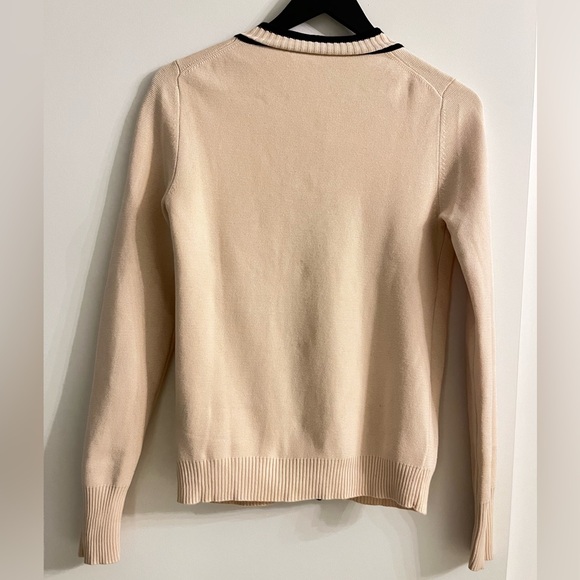 Marc by Marc Jacobs Cream Blue Jewelled Knit Cardigan Sweater Top XS - Picture 4 of 4